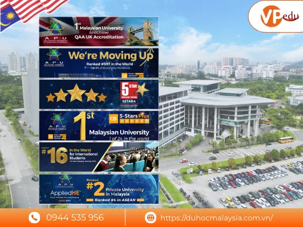 Đại học APU Malaysia đạt nhiều xếp hạng và công nhận học thuật xuất sắc