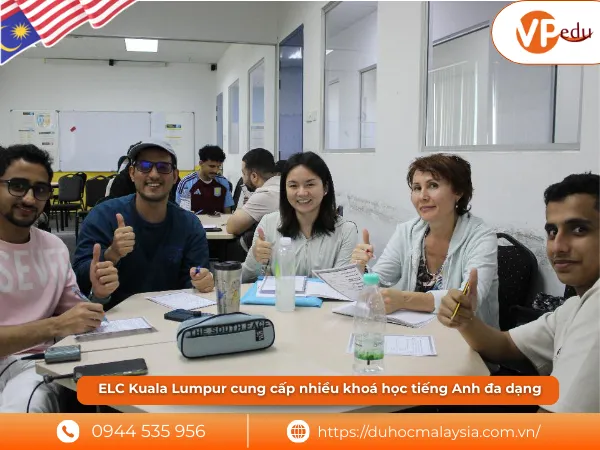 ELC cung cấp nhiều khoá học tiếng Anh chất lượng