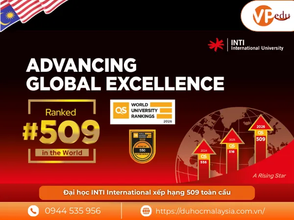 Đại học Quốc tế INTI xếp hạng #509 trong Bảng xếp hạng Đại học Thế giới QS 2026