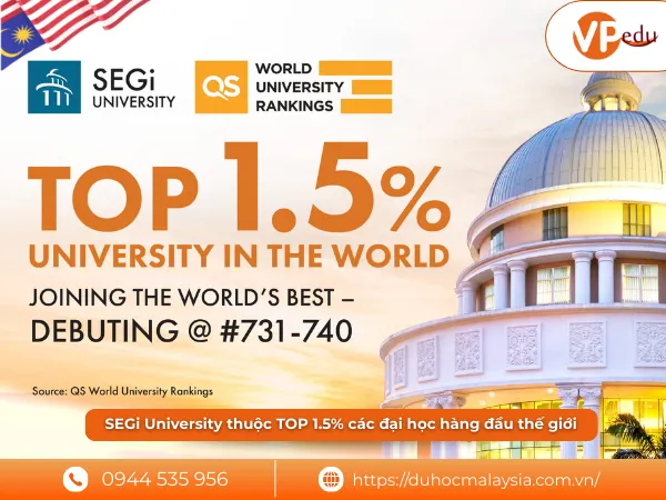 SEGi University thuộc TOP 1.5% các đại học hàng đầu thế giới 