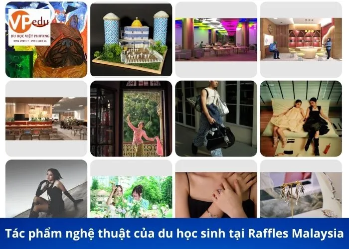 Một số tác phẩm nghệ thuật của du học sinh tại Đại học Raffles Malaysia