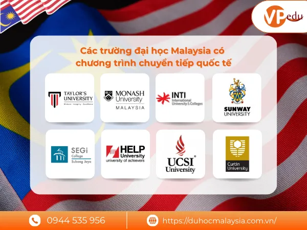 Các trường đại học Malaysia có chương trình chuyển tiếp quốc tế