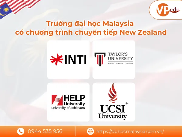 Các trường ở Malaysia có chương trình chuyển tiếp sang New Zealand